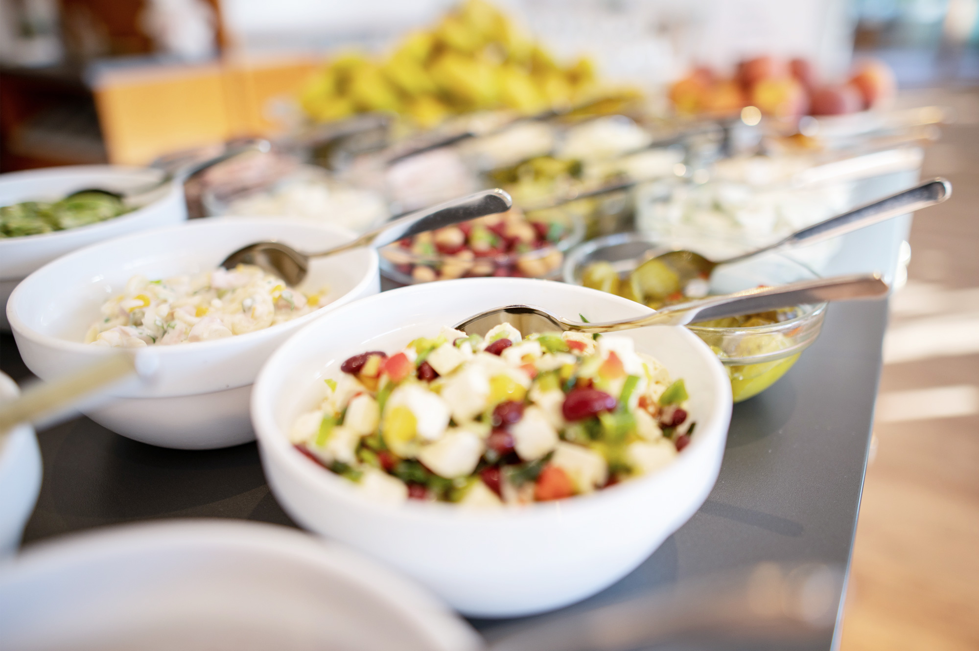 SoVD - Restaurant-Theke im Erholungszentrum Büsum mit Salaten und anderen Gerichten